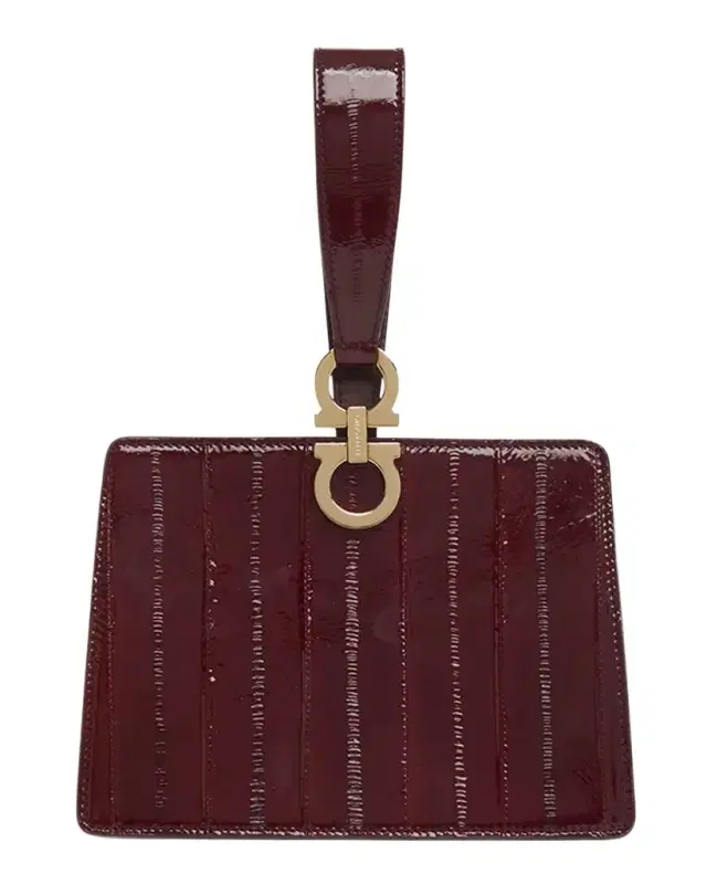 Eel Leather Wristlet Clutch Bag