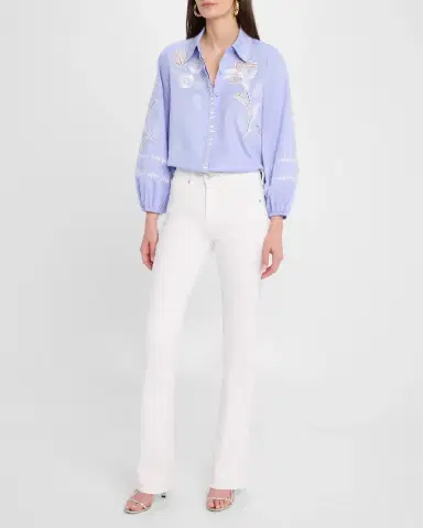 Figue Elaine Embroidered Button-Down Top | Thumbnail 2