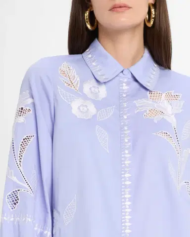 Figue Elaine Embroidered Button-Down Top | Thumbnail 5