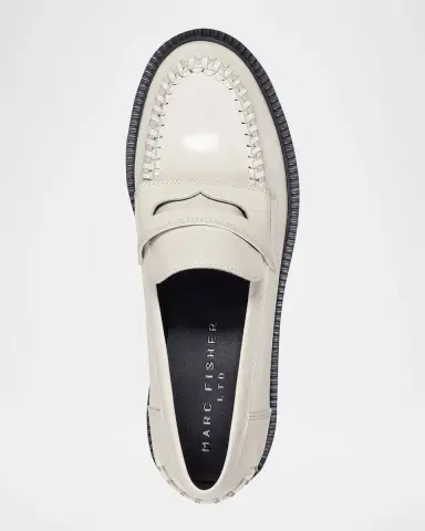 Marc Fisher LTD Dagman Whipstitch Leather Loafers | Thumbnail 3 Marc Fisher LTD Dagman Whipstitch Leather Loafers | Thumbnail 3
