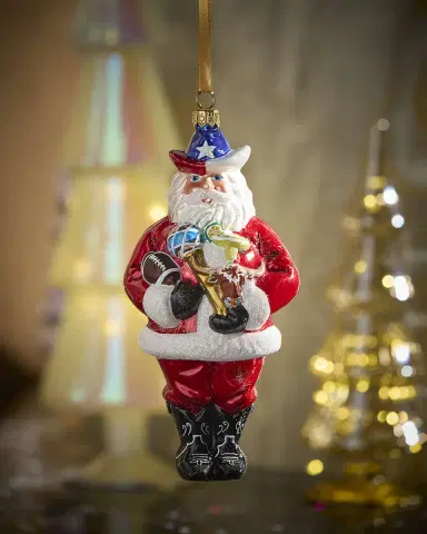 Joy To The World Collectibles Dallas Santa Christmas Ornament | Thumbnail 1