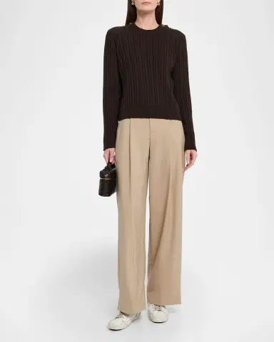 Golden Goose Journey Ofra Cable-Knit Button Sweater | Thumbnail 2 Golden Goose Journey Ofra Cable-Knit Button Sweater | Thumbnail 2