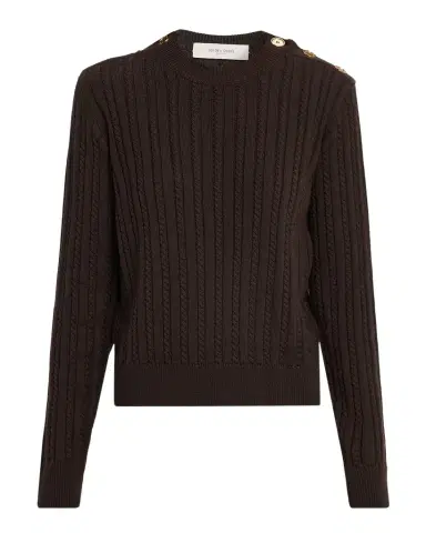Golden Goose Journey Ofra Cable-Knit Button Sweater | Thumbnail 1 Golden Goose Journey Ofra Cable-Knit Button Sweater | Thumbnail 1