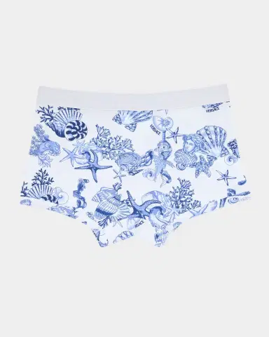 Versace Men 's La Vacanza Ribbed Boxer Briefs | Thumbnail 2