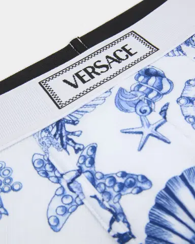 Versace Men 's La Vacanza Ribbed Boxer Briefs | Thumbnail 3