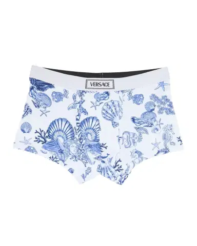 Versace Men 's La Vacanza Ribbed Boxer Briefs | Thumbnail 1