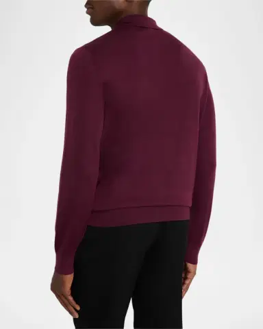 Stefano Ricci Men 's Cashmere Quarter-Zip Polo Sweater | Thumbnail 2
