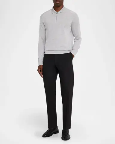 Stefano Ricci Men 's Cashmere Quarter-Zip Polo Sweater | Thumbnail 5