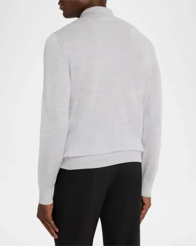 Stefano Ricci Men 's Cashmere Quarter-Zip Polo Sweater | Thumbnail 6