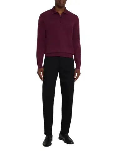 Stefano Ricci Men 's Cashmere Quarter-Zip Polo Sweater | Thumbnail 1