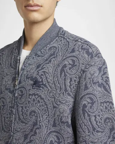 Etro Men's Paisley Full-Zip Bomber Jacket | Thumbnail 5 Etro Men's Paisley Full-Zip Bomber Jacket | Thumbnail 5