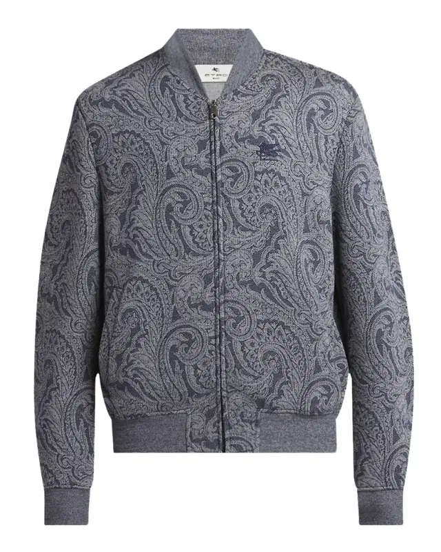Men 's Paisley Full-Zip Bomber Jacket
