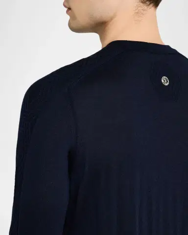 Stefano Ricci Men's Cashmere and Silk Diamond Jacquard Crewneck Sweater | Thumbnail 5