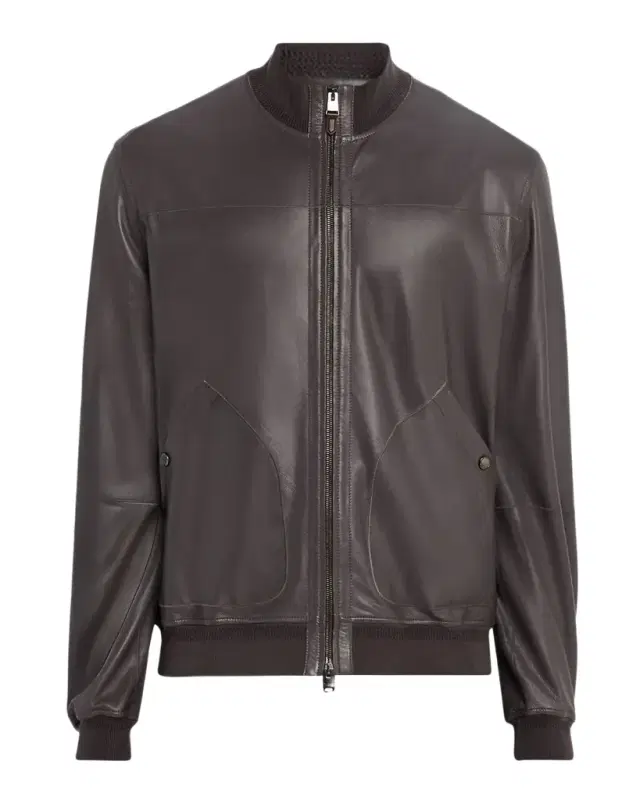 Men 's Nuvola Napa Leather Bomber Jacket