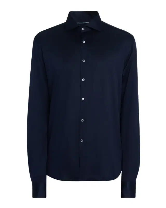 Men 's Jersey Cotton and Lyocell Sport Shirt