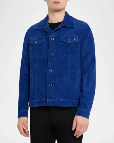Stefano Ricci Men's Cotton Corduroy Trucker Jacket | Thumbnail 3
