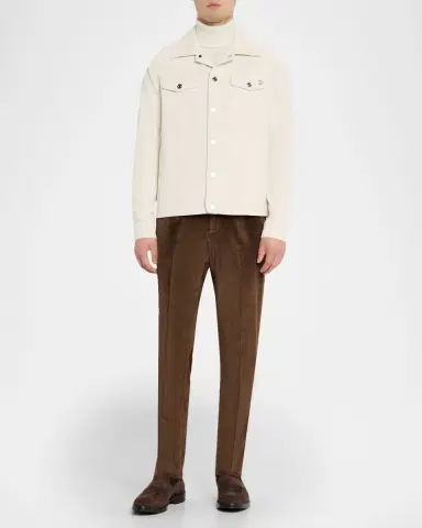 Stefano Ricci Men's Cotton Corduroy Trucker Jacket | Thumbnail 5