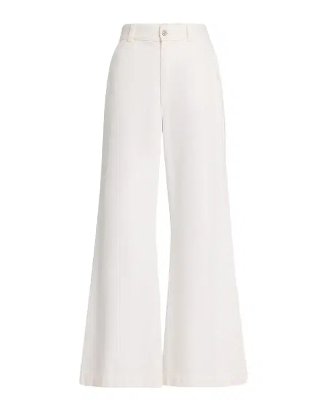 Beverly High-Rise Wide-Leg Cotton Trousers