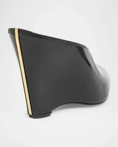 Ferragamo Alicia Patent Leather Peep-Toe Wedge Mules | Thumbnail 5 Ferragamo Alicia Patent Leather Peep-Toe Wedge Mules | Thumbnail 5