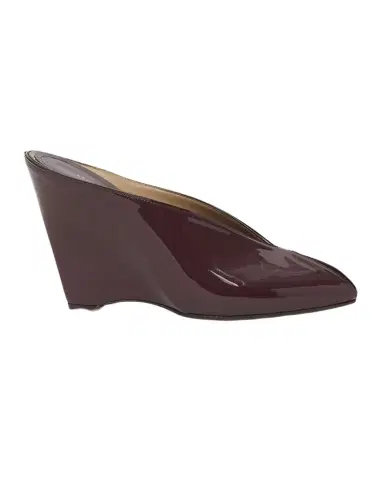 Ferragamo Alicia Patent Leather Peep-Toe Wedge Mules | Thumbnail 1 Ferragamo Alicia Patent Leather Peep-Toe Wedge Mules | Thumbnail 1