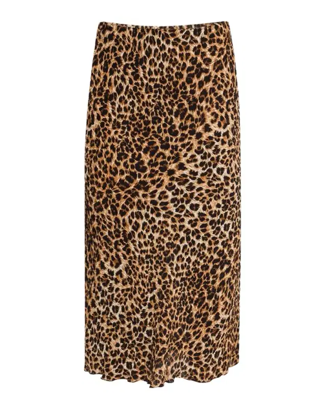 Nanushka Zarina Ocelot-Print Slip Skirt