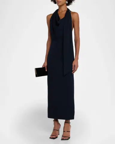 Wynn Hamlyn Catherine Buckle Halter Maxi Dress | Thumbnail 2