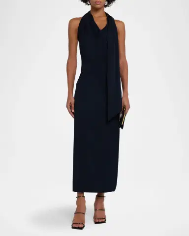 Wynn Hamlyn Catherine Buckle Halter Maxi Dress | Thumbnail 4