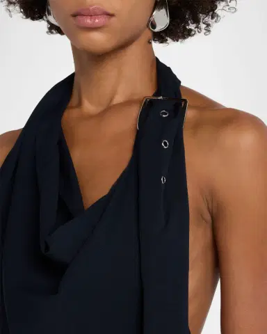 Wynn Hamlyn Catherine Buckle Halter Maxi Dress | Thumbnail 5