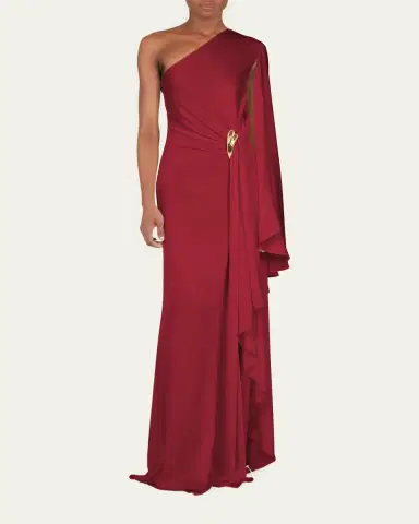 Tom Ford One-Shoulder Light Silk Evening Gown | Thumbnail 2 Tom Ford One-Shoulder Light Silk Evening Gown | Thumbnail 2