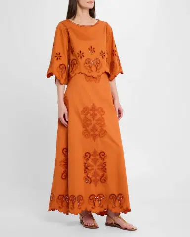 FIGUE Poppy Embroidered Maxi Skirt | Thumbnail 2 FIGUE Poppy Embroidered Maxi Skirt | Thumbnail 2