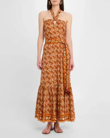 FIGUE Nylah Floral Halter Maxi Dress | Thumbnail 2