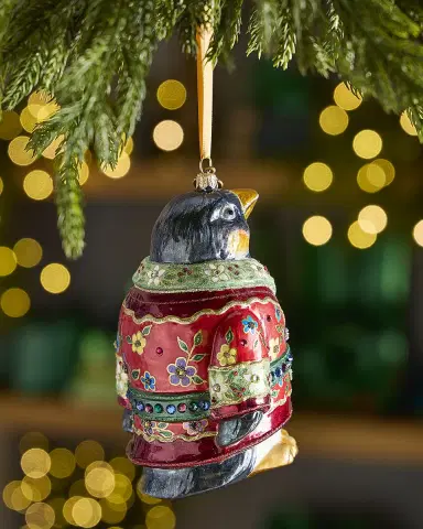 Jay Strongwater Christmas Penguin Christmas Ornament | Thumbnail 2