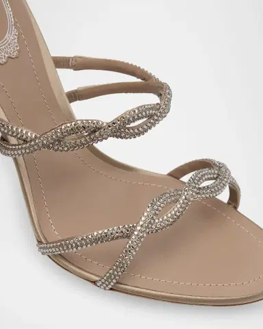 René Caovilla Crystal Satin Braided Snake-Wrap Sandals | Thumbnail 5 René Caovilla Crystal Satin Braided Snake-Wrap Sandals | Thumbnail 5