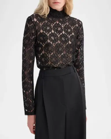 RÓHE Lace Turtleneck Top | Thumbnail 4