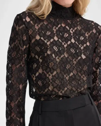 RÓHE Lace Turtleneck Top | Thumbnail 5