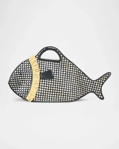 STAUD Cleo Fish Basket Leather Top-Handle Bag | Thumbnail 2 STAUD Cleo Fish Basket Leather Top-Handle Bag | Thumbnail 2