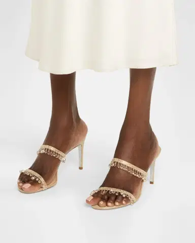 René Caovilla Satin Strass Chandelier Dual-Band Sandals | Thumbnail 2 René Caovilla Satin Strass Chandelier Dual-Band Sandals | Thumbnail 2