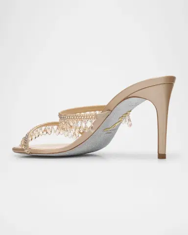 René Caovilla Satin Strass Chandelier Dual-Band Sandals | Thumbnail 4 René Caovilla Satin Strass Chandelier Dual-Band Sandals | Thumbnail 4