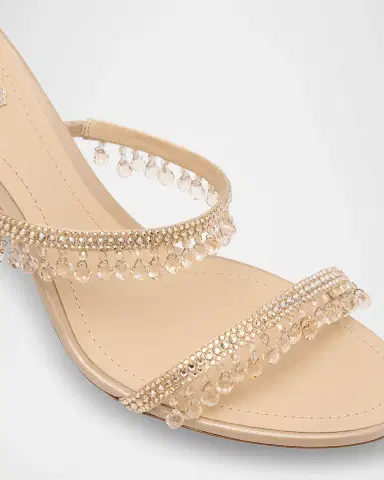 René Caovilla Satin Strass Chandelier Dual-Band Sandals | Thumbnail 5 René Caovilla Satin Strass Chandelier Dual-Band Sandals | Thumbnail 5