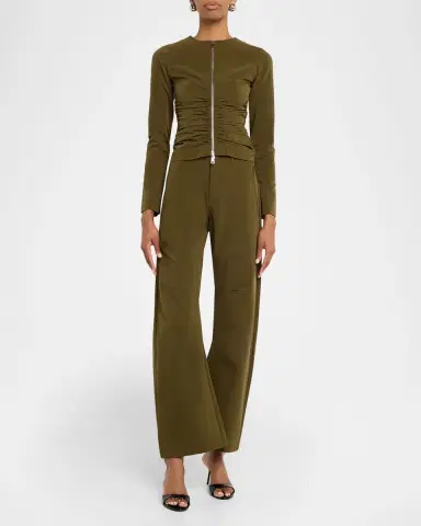 Wynn Hamlyn Ruched Zip-Front Top | Thumbnail 2 Wynn Hamlyn Ruched Zip-Front Top | Thumbnail 2