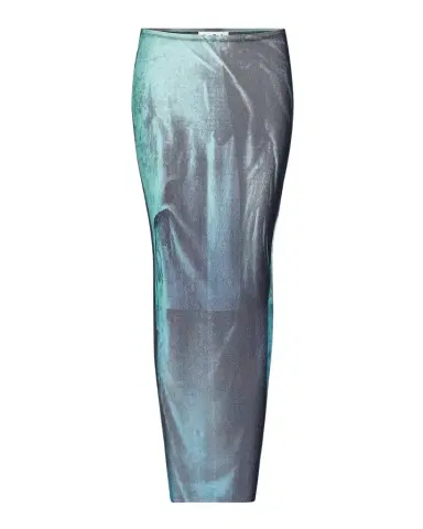 Jean Paul Gaultier Water-Print Mesh Maxi Skirt | Thumbnail 1