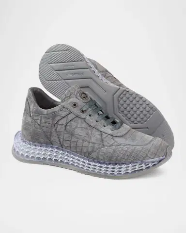 Stefano Ricci Men's Crocodile Leather Sneakers | Thumbnail 3