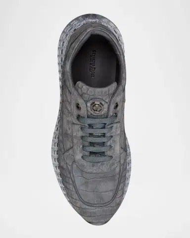 Stefano Ricci Men's Crocodile Leather Sneakers | Thumbnail 4