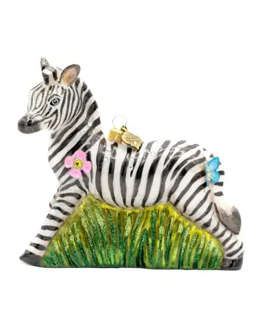 Jay Strongwater Striped Blossom Christmas Ornament | Thumbnail 1