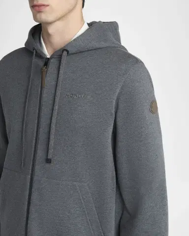 Moncler Men's Fleece Full-Zip Hoodie | Thumbnail 5 Moncler Men's Fleece Full-Zip Hoodie | Thumbnail 5