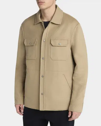 Moncler Men's Reversible Wool-Blend Shirt Jacket | Thumbnail 4