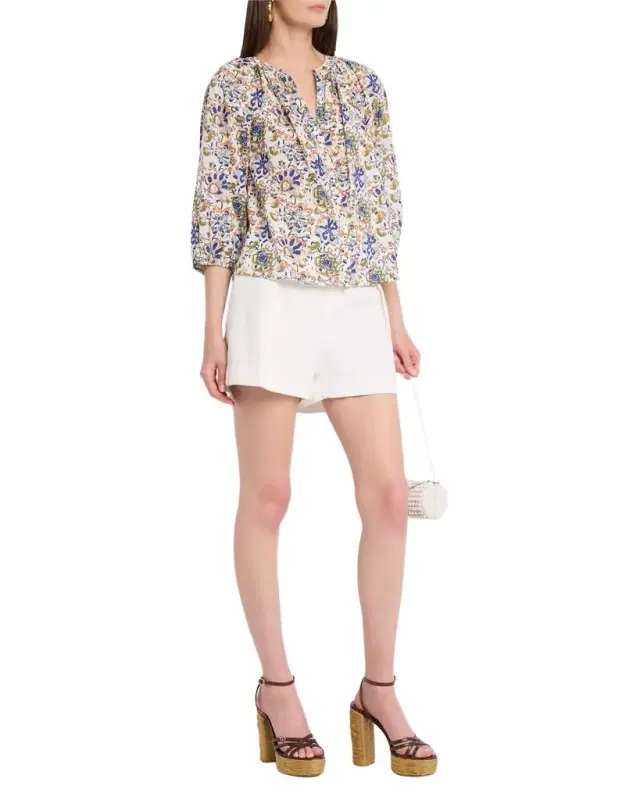Mitte Floral-Print Organic Cotton Voile Top