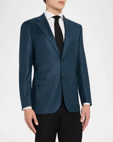 Brioni Men's Wool Tonal Prince of Wales Sport Coat | Thumbnail 3 Brioni Men's Wool Tonal Prince of Wales Sport Coat | Thumbnail 3