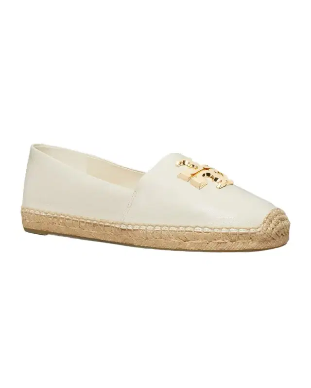 Tory Burch Eleanor Leather Medallion Espadrilles