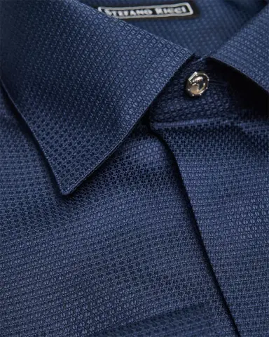Stefano Ricci Men's Textured Silk Dress Shirt | Thumbnail 2